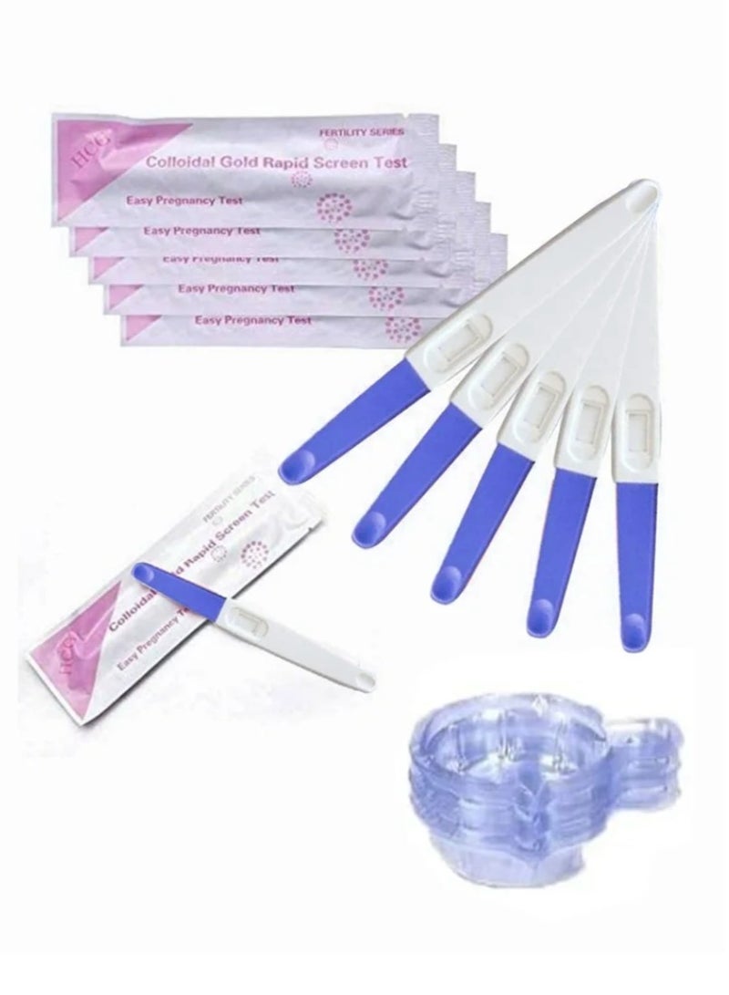 اختبار الحمل - اختبار HCG المنزلي اختبار الحمل المبكر قلم ، كشف الحمل الإناث 5Pack - Image 1